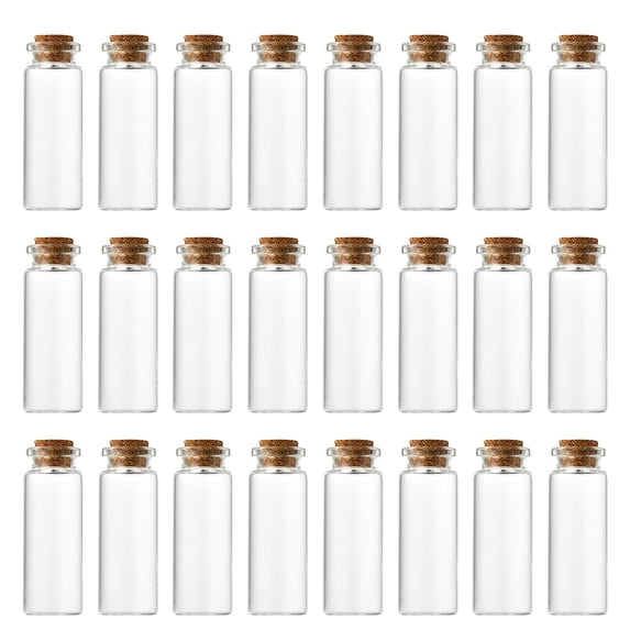 Yrmaups 10ml Glass Bottles With Cork Stoppers, Mini Glass Vials For Wedding Favors Party Decor, Message In A Bottle Keepsake Jars, Small Glass Containers For Perfume Oils And Pendant Crafts
