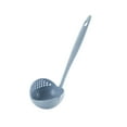 thumbnail image 1 of Yrmaups 2-in- Long Handle Soup Spoon Skimmer, Hot Pot Porridge Soup Ladle with Drain Holes, Kitchen Cooking Utensil for Frying Pasta and Serving, Plastic Strainer Spoon for Kitchen Home Use, 1 of 1