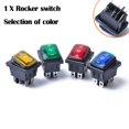 thumbnail image 1 of Yrmaups 2Pcs 3 Position Rocker Switch, DPDT 6 Pin OFF Car Boat Toggle Switch, 15A 12VAC Waterproof LED Illuminated Electrical Switch for Automotive Marine and Industrial Equipment, 1 of 8