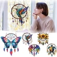 thumbnail image 1 of Yrmaups 2Pcs Dreamcatcher Light Catchers, Indoor Outdoor Waterproof Acrylic Hanging Decor, Mystical Bohemian Wind Chime for Garden Patio and Bedroom Living Room, Decorative Window Wall Ornament, 1 of 9