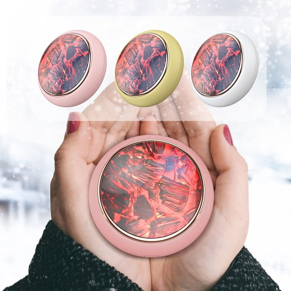 Yrmaups 2Pcs Smart Hand Warmer USB Rechargeable, Instant Heating Portable Mini Heater, Long Lasting Battery for Winter Outdoor and Indoor Use, Fast Heating Hand Warmer for Cold Weather