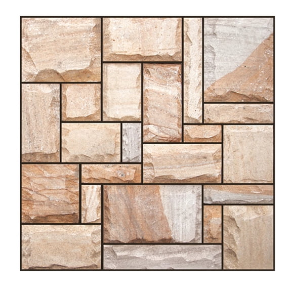 Yrmaups 3D Brick Wall Sticker, Embossed Simulation Tile Wallpaper, Self-Adhesive Peel and Stick Wall Decor for Living Room and Bedroom, Easy Install Removable Foam Backsplash