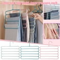thumbnail image 1 of Yrmaups 3Pcs 5-Layer Pants Hangers, Non-Slip Multi-Functional Trouser Rack, 5-Tier Hanging Organizer for Closet Wardrobe, Scarf Tie Hanger for Silk Scarves and Neckties, 1 of 9