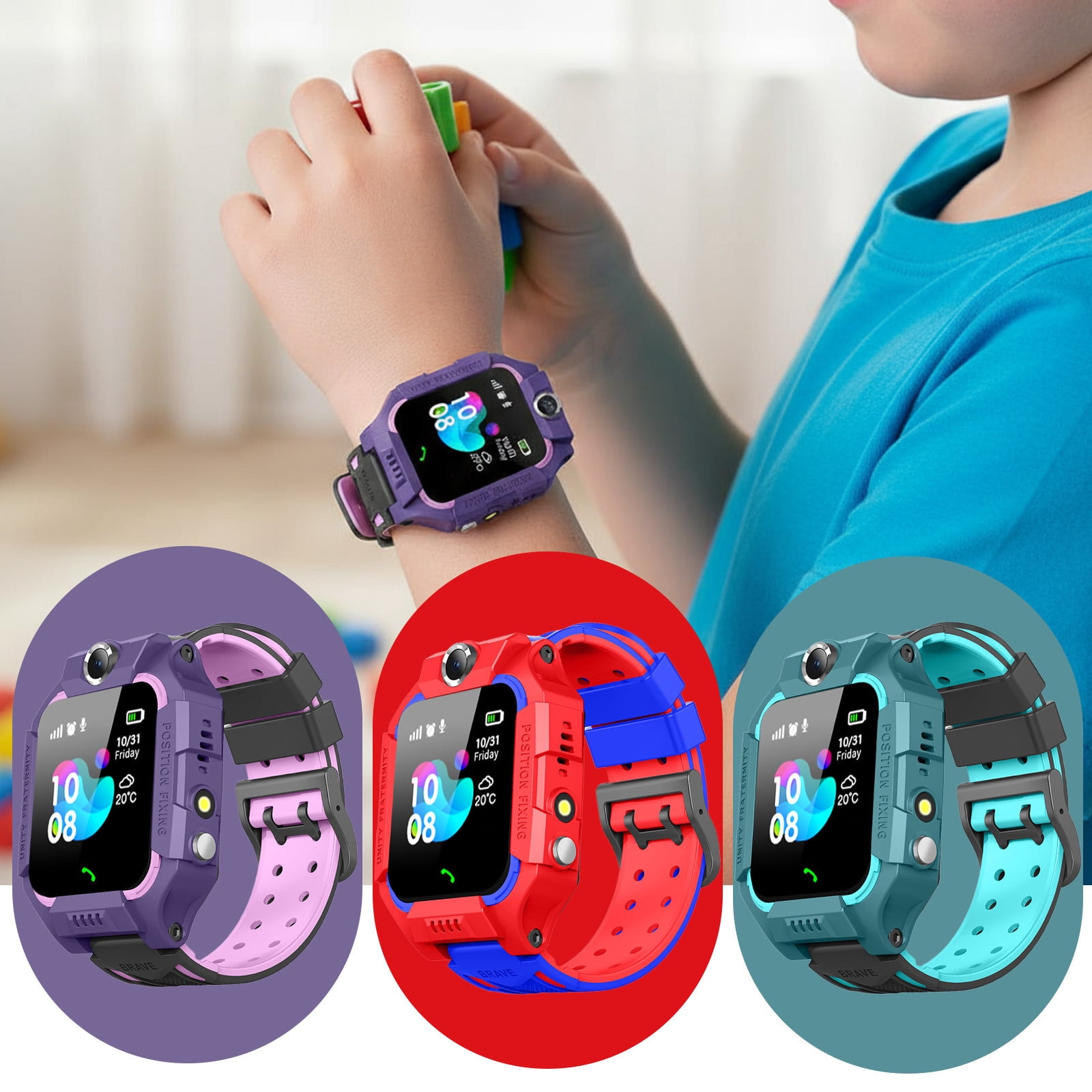 Child Watch Screen Yrmaups 3Pcs Children'sSmart Watch Z6F,KidsPhone Watch With Two-Way ...
