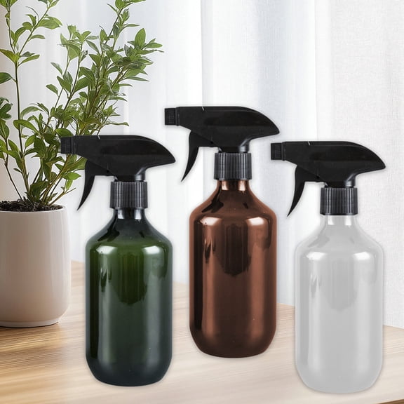 Yrmaups 3Pcs Plastic Spray Bottle, Fine Mist 300ml Refillable Water Sprayer, Multipurpose Cleaning Bottle, Household Flora Mister, Continuous Spray Bottle