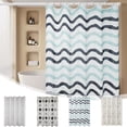 thumbnail image 1 of Yrmaups 4Pcs Plastic Shower Curtain 80x180cm, Thick Waterproof Bath Curtain, Mold Resistant Shower Liner, Dry Wet Separation Bathroom Curtain, Clear White Shower Screen, 1 of 9