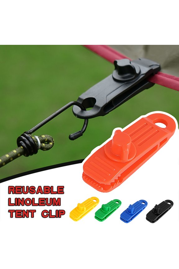 4Pcs Tent Clips, Heavy Duty Tarpaulin Clamp, Reusable Tarp Clip Buckle, Camping Awning Fastener, Outdoor Canopy Grip, Tarp Clamps for Tent