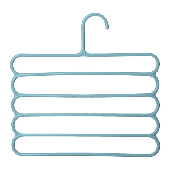 Yrmaups 5-Layer Pants Hangers, Non-Slip Multi-Functional Trouser Rack, 5-Tier Hanging Organizer for Closet Wardrobe, Scarf Tie Hanger for Silk Scarves and Neckties