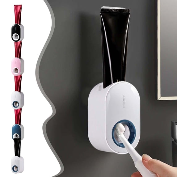 Yrmaups 5Pcs Automatic Toothpaste Dispenser Wall Mounted Hands-Free Toothpaste Squeezer ForKidsAnd Adults Touchless Toothpaste Pump For Bathroom Sink And Shower Plastic Toothpaste Tube Roller