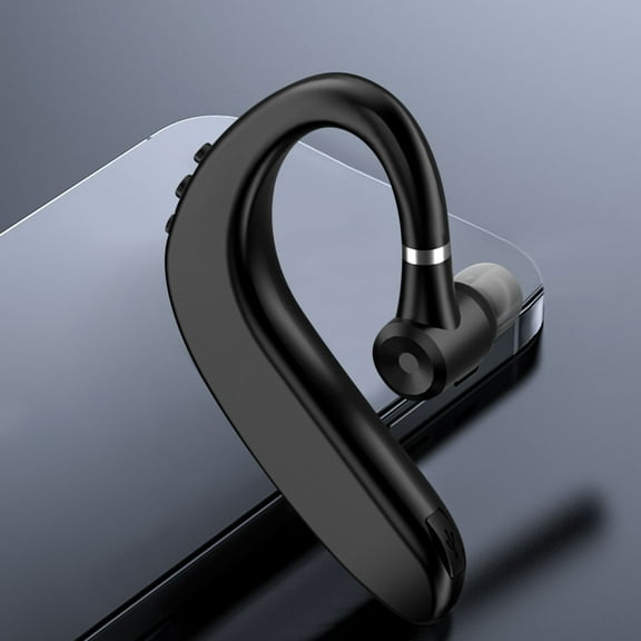 Yrmaups Bluetooth Headset Single Ear, Wireless Business Headset with Noise Cancelling for Driving Calls and Sports, Ergonomic Ear Hook Design, Lightweight Bluetooth 5.0 Headphones, Hands-Free Headset