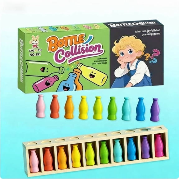 Yrmaups Happy Bottle Guessing Game, Memory Matching Brain PuzzleToy,ChildrensColor Beverage Match Game for Family Game Nights, Playdates, Learning Colors