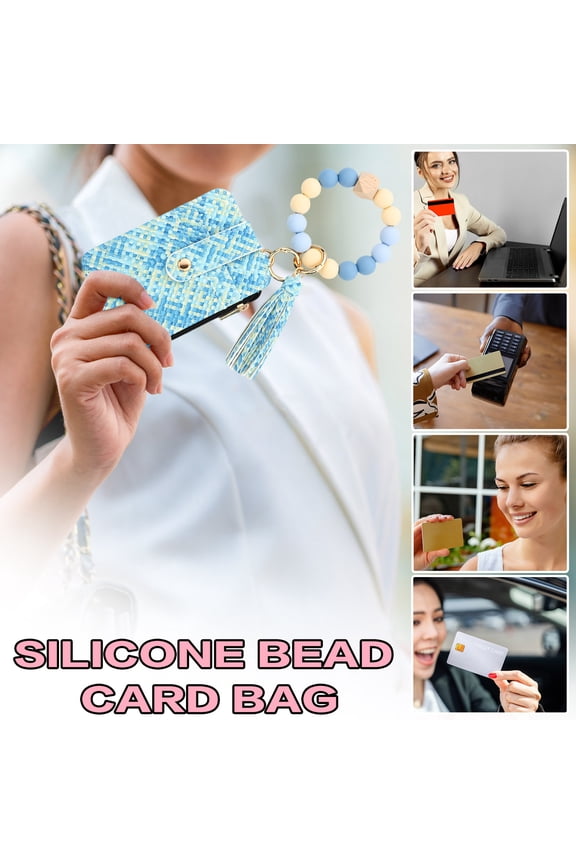 Leather Wallet Keychain, RFID Blocking Slim Minimalist Card Holder, Key Organizer Keyring for Men, for Cards, Keys, Daily Carry