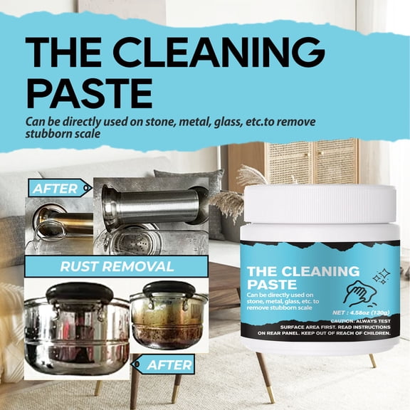 Yrmaups Multi Functional Cleaning Cream for Household, Heavy Duty Stain Remover, Abrasive Limescale Rust Cleaner for Kitchen, Bathroom, Tiles, Metal
