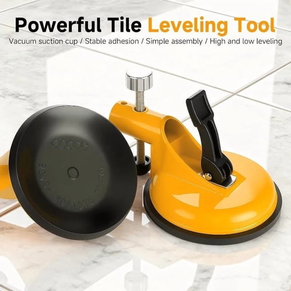 Yrmaups Panel Leveling Tool, Vacuum Suction Cup Lifter with Adjustable Height, Heavy Duty Glass Tile Leveler for Countertop Installation