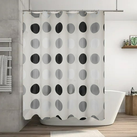 Yrmaups Plastic Shower Curtain 80x180cm, Thick Waterproof Bath Curtain, Mold Resistant Shower Liner, Dry Wet Separation Bathroom Curtain, Clear White Shower Screen