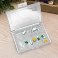 thumbnail image 1 of Yrmaups Portable Pill Organizer, 6 Compartment Travel Box, Large Capacity Plastic Pill Case for Daily Vitamins and Sports Supplements, Transparent Weekly Pill Dispenser, 1 of 6