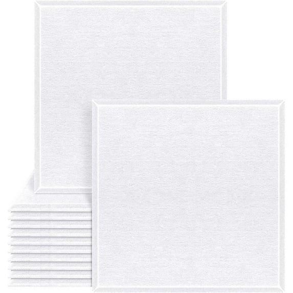 Yrmaups Sound Insulation Board, High-Density Acoustic Foam Panels, 30x30x0.9cm Self-Adhesive Soundproofing Board for Home Studio and Office, Recording Studio Sound Absorption Panels, Polyester Fiber