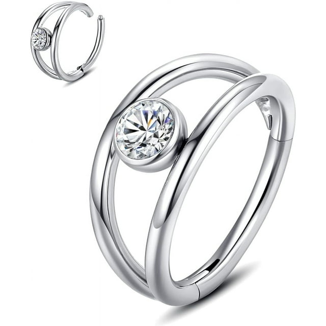 Yrogcu 20G 18G 16G 14G Single/Double Hoop Stainless Steel Seamless