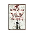 YruYptpaln 2024 No Trespassing Vintage Public Warning Sign Metal