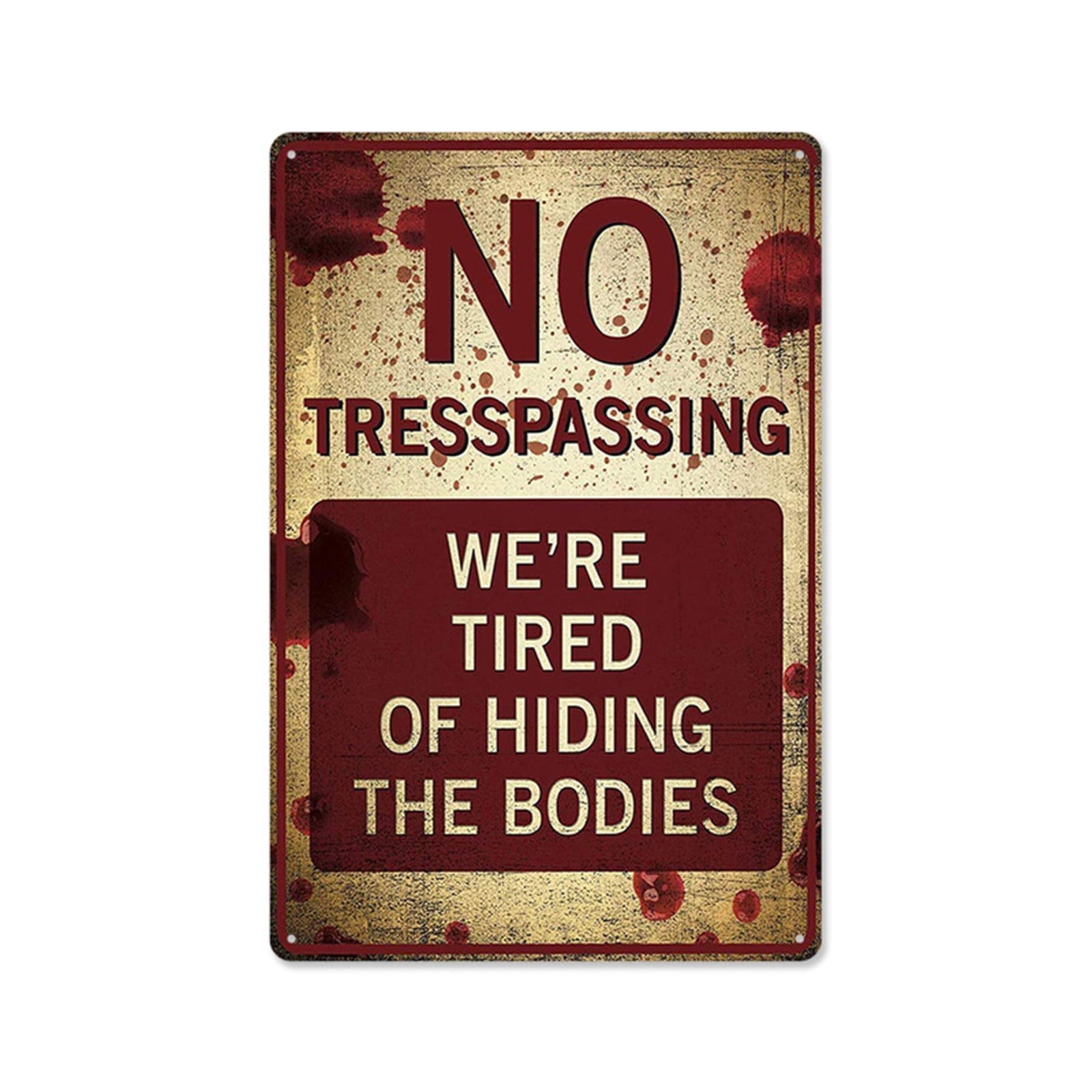 YruYptpaln 2024 No Trespassing Vintage Public Warning Sign Metal