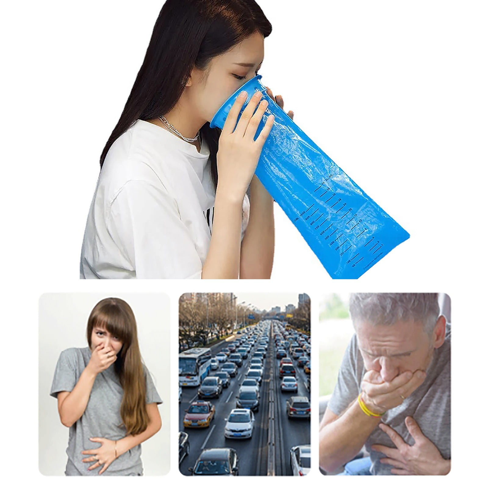 YruYptpaln Car Emergency Disposable Vomit & Toilet Bags For Long Trips