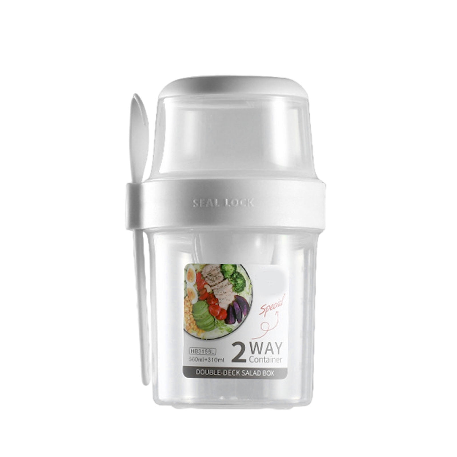 YruYptpaln Cereal And Milk Container Double Layer Hiking Food Container