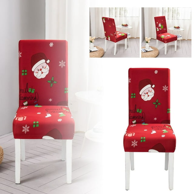 YruYptpaln Christmas Chair Cover Stretch Chair Cover Home Hotel