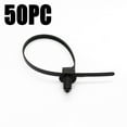 YruYptpaln Clear for Wall 50 Pack Zip Ties 8 Inch Nylon Push Mount Self