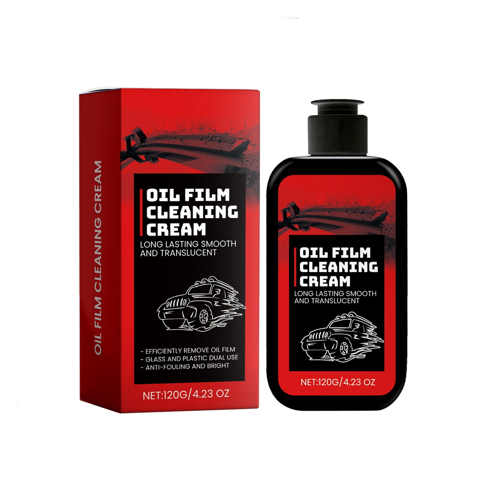 YruYptpaln Deep Cleanse High Performance Auto Glass Grease Stain