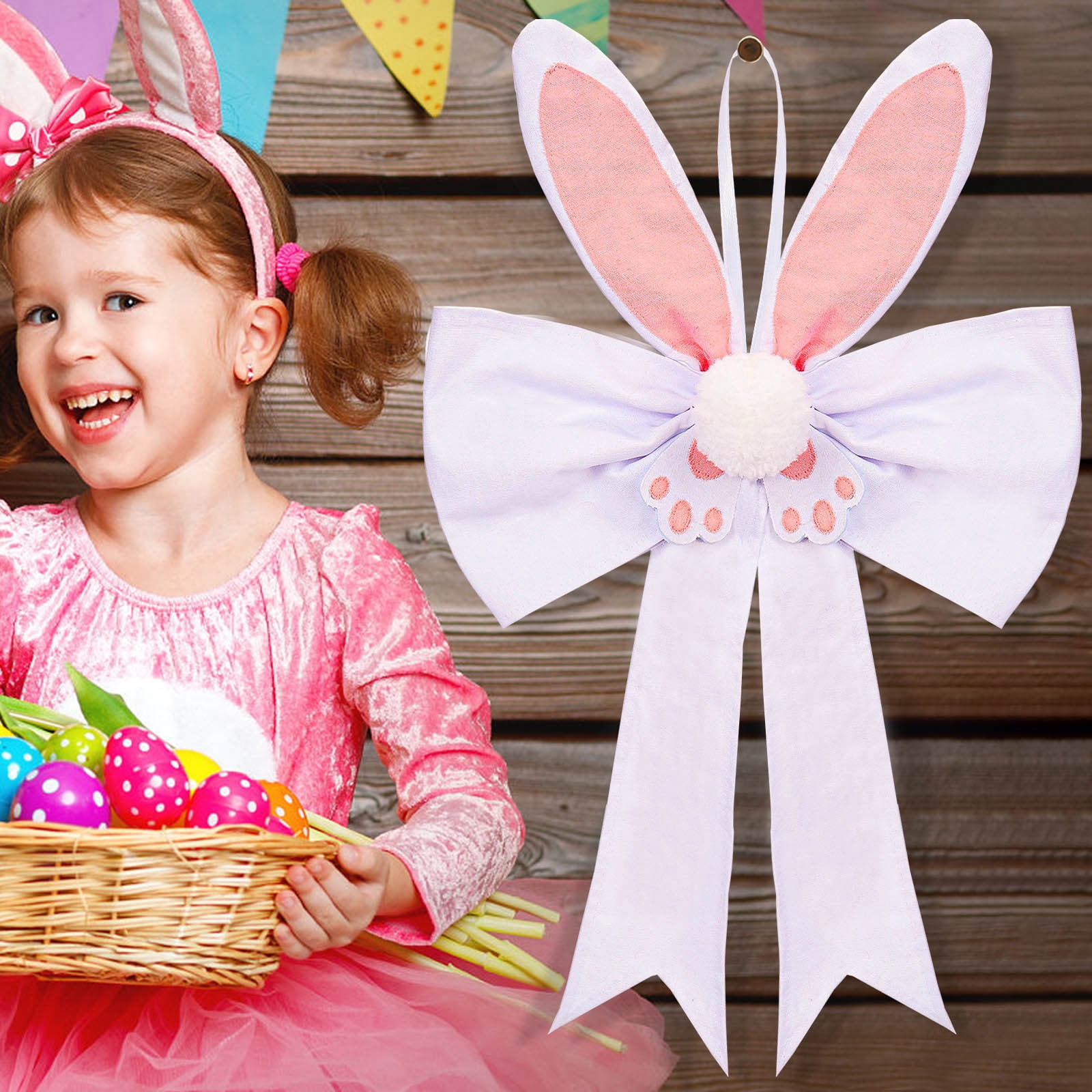YruYptpaln Easter Hangings Lights Glowing Rabbit Ears Pendants Home ...
