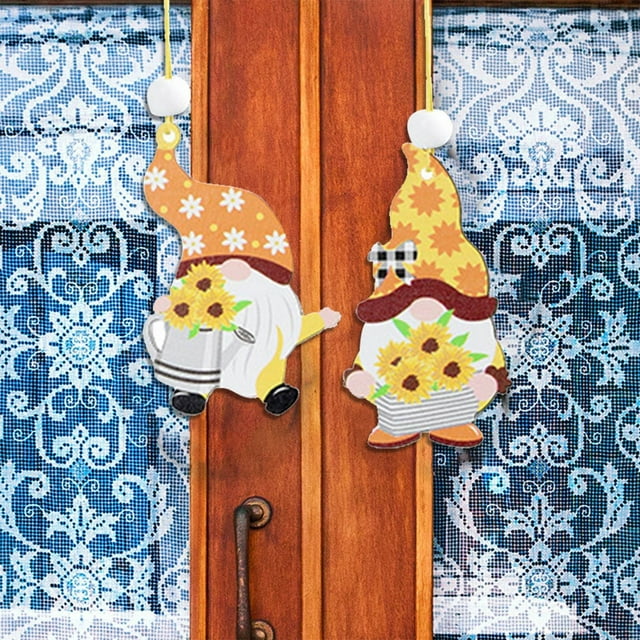 YruYptpaln Festival Decorative Pendant Easter 4 Frame Wooden Wooden