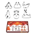 YruYptpaln Large 8 Piece Set Christmas Stainless Steel 3D Cookie Cookie