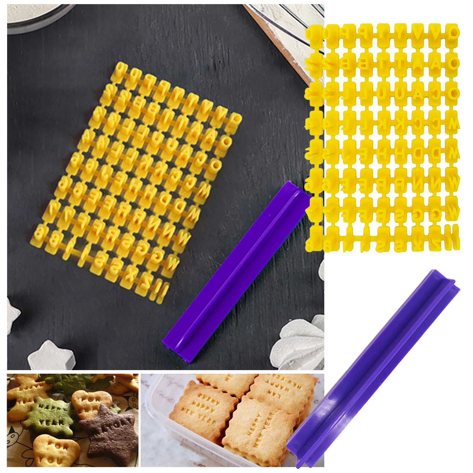 YruYptpaln Large Christmas Cookie Squid Cup Non Tip Food Alphabet