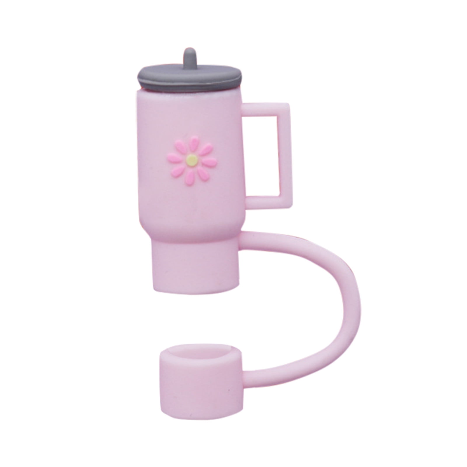 YruYptpaln New Silicone Straw Cap 8 10mm Cute Flower Doll Cap Can Be
