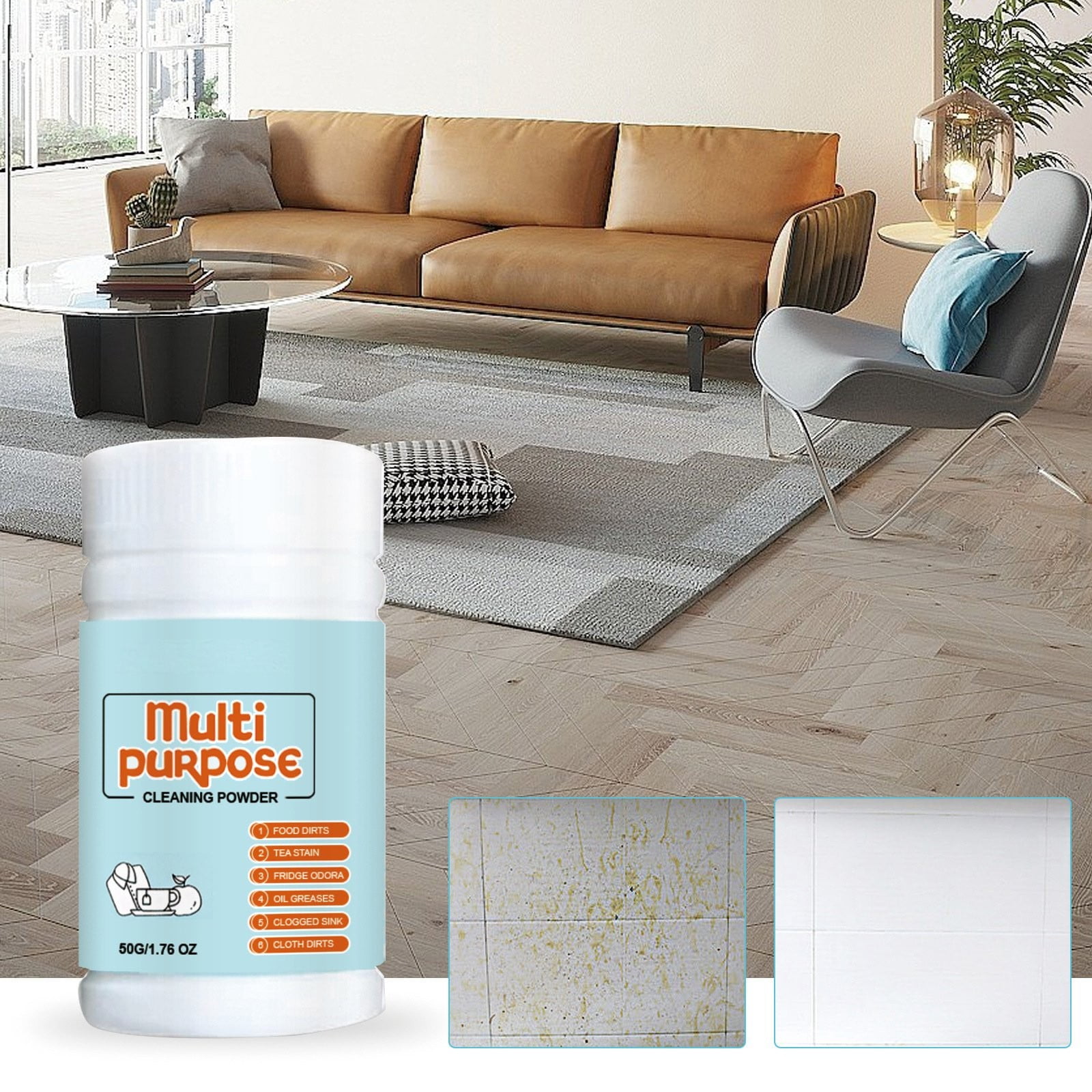 YruYptpaln Purpose Cleaning Powder Kitchen Range Hood Stove Cleaning Oil Stain Removal Removal