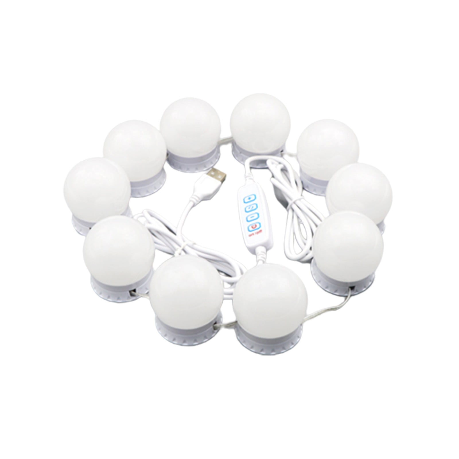 YruYptpaln USB 3 Colors Dimming Headlamp LED Cosmetic Bulb Fill Light