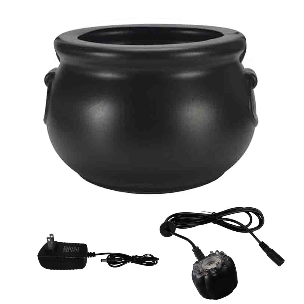 YruYptpaln Witch Cauldron Fog Maker Cauldron Mist Maker Fogger With 12