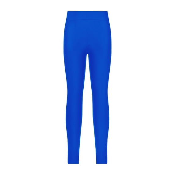 Yruioon Girls Athletic Leggings Kids High Waist Leggings Yoga Pants Leotards Gymnastic Sports Workout Royal Blue 14