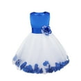 thumbnail image 1 of Yruioon Girls Rose Petals Tulle Flower Girls Dress Toddler Wedding Pageant Special Occasion Clothes Blue 10, 1 of 7