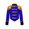 thumbnail image 1 of Yruioon Kids Circus Ringmaster Costume Stand Collar Tassel Jacket Coat Red Drummer Cosplay Costume Blue 14, 1 of 5