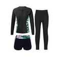 thumbnail image 1 of Yruioon Kids Girls 3 Piece Rash Guard Sets Long Sleeve Swimwear Zip Up Swim Shirt with Bottoms Pants Black 10, 1 of 7