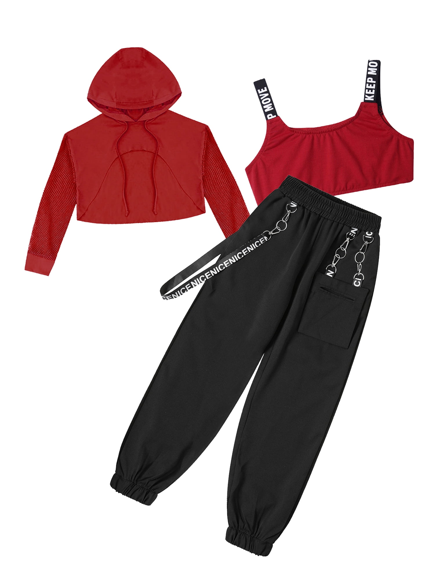Hip Hop Costume Kids Street Dance Clothing Black Long Sleeve Tops Camouflage Pants Children Jazz Dance