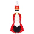 thumbnail image 1 of Yruioon Kids Girls Circus Ringmaster Costume Cosplay Carnival Halloween Party Dance Leotard with Red 16, 1 of 7