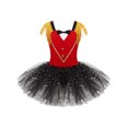 thumbnail image 1 of Yruioon Kids Girls Circus Ringmaster Costume Halloween Party Dress Sleeveless Tassel Dance Leotard Red 14, 1 of 7