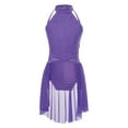 thumbnail image 1 of Yruioon Kids Girls Lyrical Ballet Dance Dress Sleeveless Lace Floral Leotard Skirt Jazz Modern Purple 8, 1 of 7