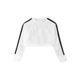 thumbnail image 1 of Yruioon Kids Girls Mesh Long Sleeve Crop Top for Workout Gymnastic Dance Sports Round Neck Pullover Ivory 6, 1 of 3