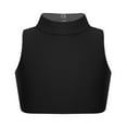 thumbnail image 1 of Yruioon Kids Girls Sleeveless Mock Neck Tank Tops Criss Cross Back Crop Top for Ballet Dance Workout Black 12, 1 of 7