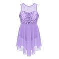 thumbnail image 1 of Yruioon Kids Girls Sleeveless Shiny Sequins Lyrical Dress Criss-Cross Back Ballet Dance Leotards Lavender 8, 1 of 7
