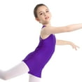 thumbnail image 1 of Yruioon Kids Girls Sleeveless Strappy Ballet Dance Unitards Gymnastics Leotards Athletic Dancewear Purple 11-12, 1 of 7