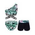 thumbnail image 1 of Yruioon Kids Girls Swimsuit 3 Piece Tankini Set Hawaii One Shoulder Bathing Suit Cute Print Swimwear Lily 14, 1 of 7